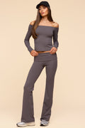 Oriane Foldover Flared Leggings