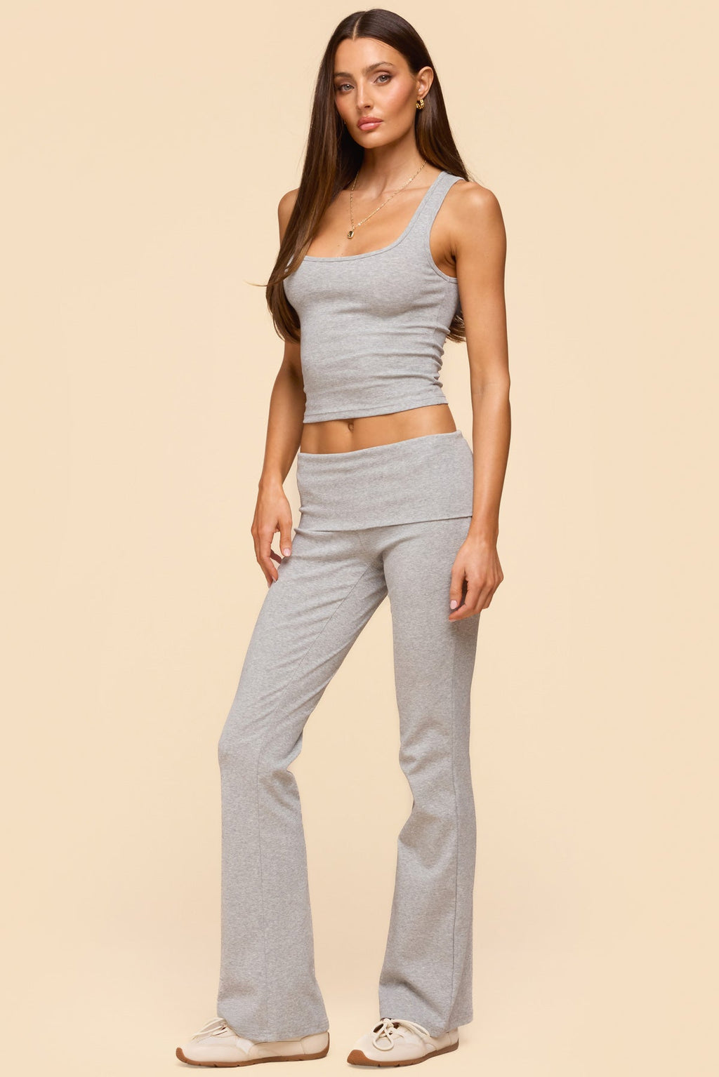 Linda Ribbed Scoop Neck Tank Top