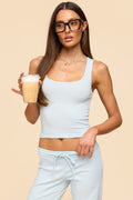Linda Ribbed Scoop Neck Tank Top