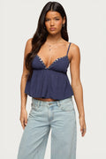 Alina Studded Babydoll Tank Top
